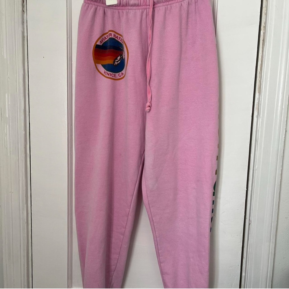 Pink Aviator Nation Sweatpants